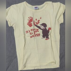 Vintage Curious George shirt (used) (Measurement photos included)